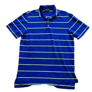 Polo Golf Men’s Large Pima Cotten Blend Blue Performance Polo Golf Shirt